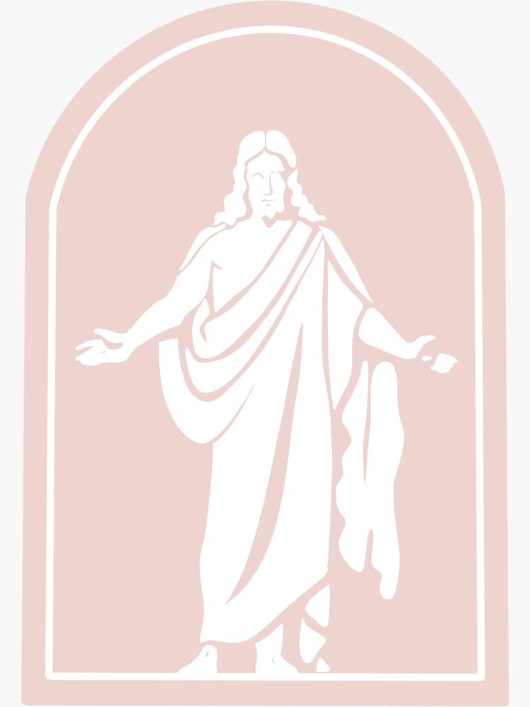 Jesus Christ Pink Sticker By Oliviarenee09 Redbubble 