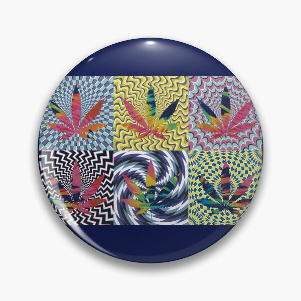 Artikelvorschau, Pot Leaf Pop Art with Retro Colorful Psychedelic Spirals with Tie-Dye Pot Leaves entworfen und verkauft von YomeHayin.