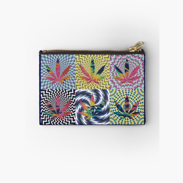 Item preview, Pot Leaf Pop Art with Retro Colorful Psychedelic Spirals with Tie-Dye Pot Leaves designed and sold by YomeHayin.