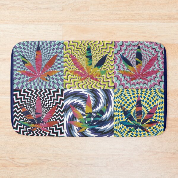 Item preview, Pot Leaf Pop Art with Retro Colorful Psychedelic Spirals with Tie-Dye Pot Leaves designed and sold by YomeHayin.