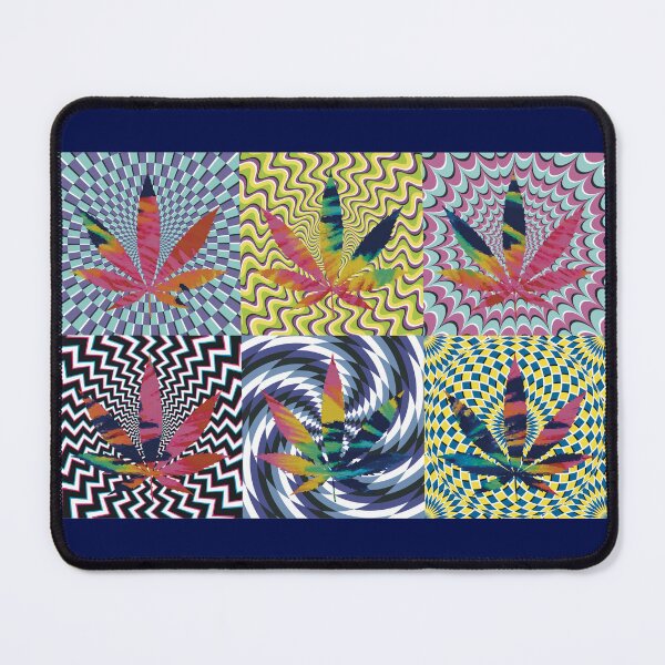 Item preview, Pot Leaf Pop Art with Retro Colorful Psychedelic Spirals with Tie-Dye Pot Leaves designed and sold by YomeHayin.