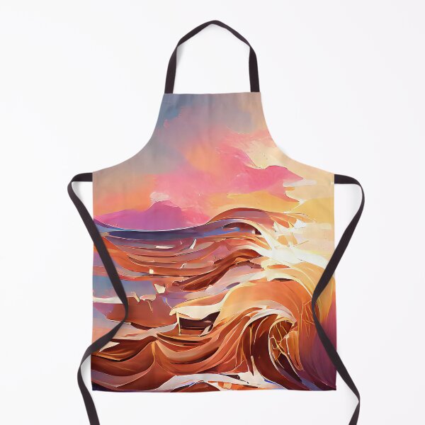 Item preview, Crashing waves with pink and orange colours designed and sold by janesg.