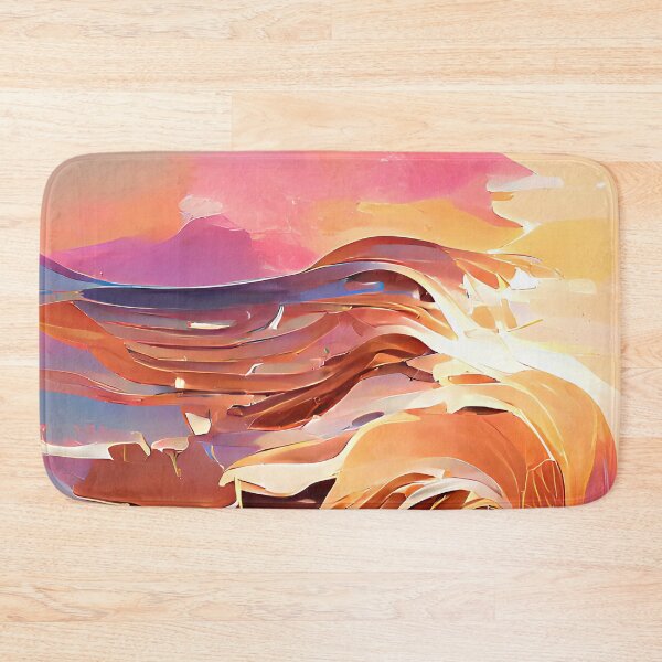 Item preview, Crashing waves with pink and orange colours designed and sold by janesg.