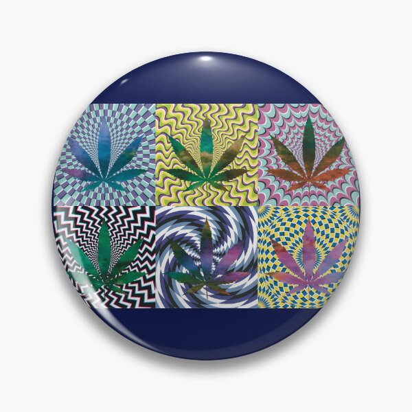 Artikelvorschau, Pot Leaf Pop Art with Retro Colorful Psychedelic Spirals with Tie-Dye Pot Leaves entworfen und verkauft von YomeHayin.