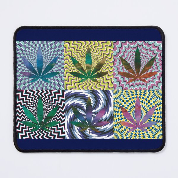 Item preview, Pot Leaf Pop Art with Retro Colorful Psychedelic Spirals with Tie-Dye Pot Leaves designed and sold by YomeHayin.