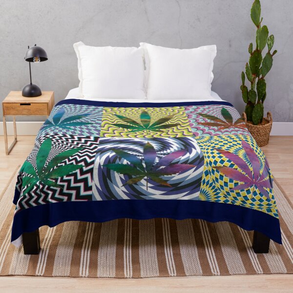 Item preview, Pot Leaf Pop Art with Retro Colorful Psychedelic Spirals with Tie-Dye Pot Leaves designed and sold by YomeHayin.