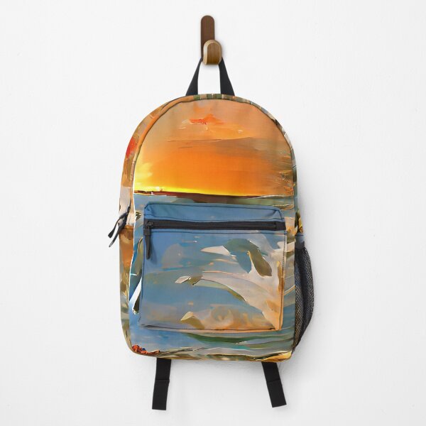 Item preview, Stormy violent seascape with crashing waves and sunset sky designed and sold by janesg.