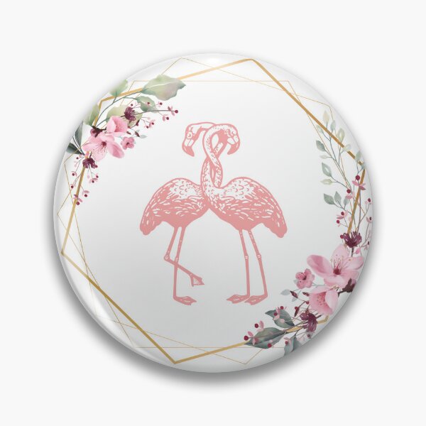 Aperçu de l'œuvre Conception encadrée d'oiseaux d'amour de flamant rose créée et vendue par CreativNode.