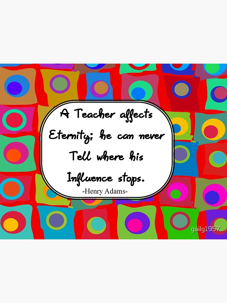 "Retro Teacher Art with Quote" Art Print for Sale by gailg1957 Redbubble