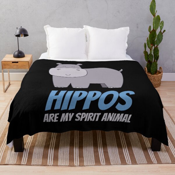 Item preview, Hippos are my spirit animal - cute hippopotamus cartoon designed and sold by rmpk101.