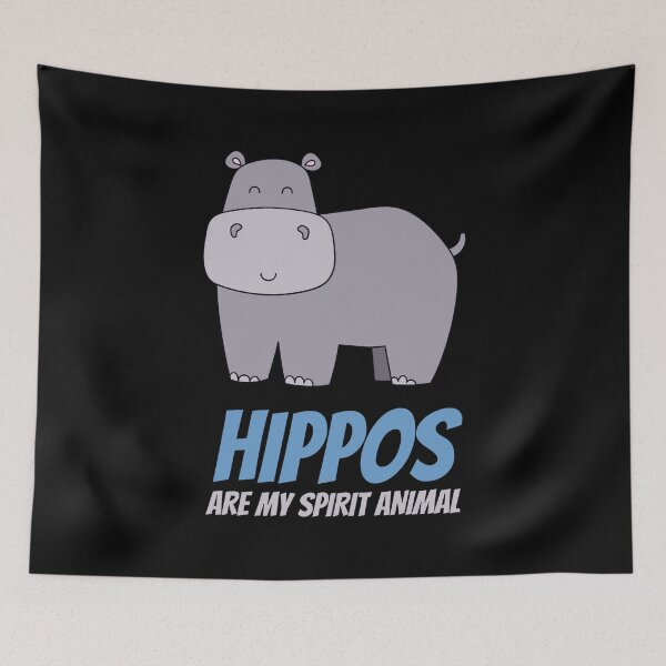 Item preview, Hippos are my spirit animal - cute hippopotamus cartoon designed and sold by rmpk101.