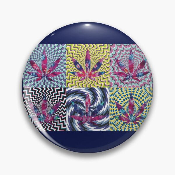 Artikelvorschau, Pot Leaf Pop Art with Retro Colorful Psychedelic Spirals with Tie-Dye Pot Leaves entworfen und verkauft von YomeHayin.