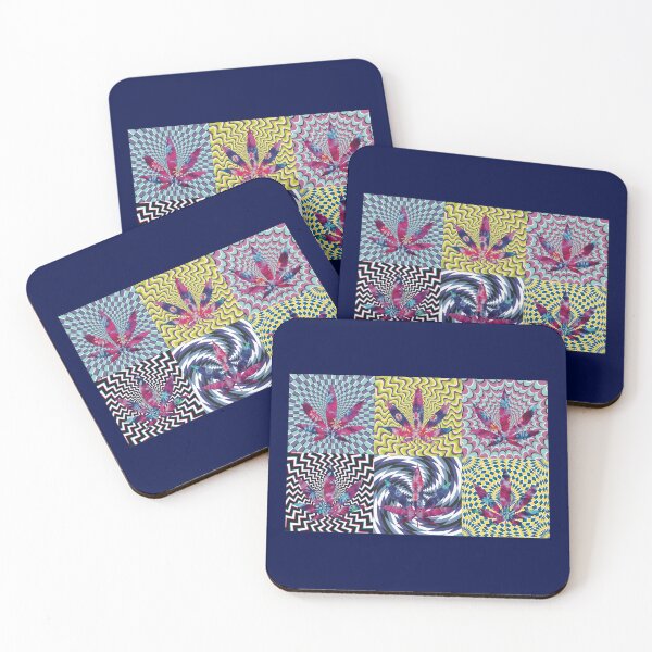 Item preview, Pot Leaf Pop Art with Retro Colorful Psychedelic Spirals with Tie-Dye Pot Leaves designed and sold by YomeHayin.