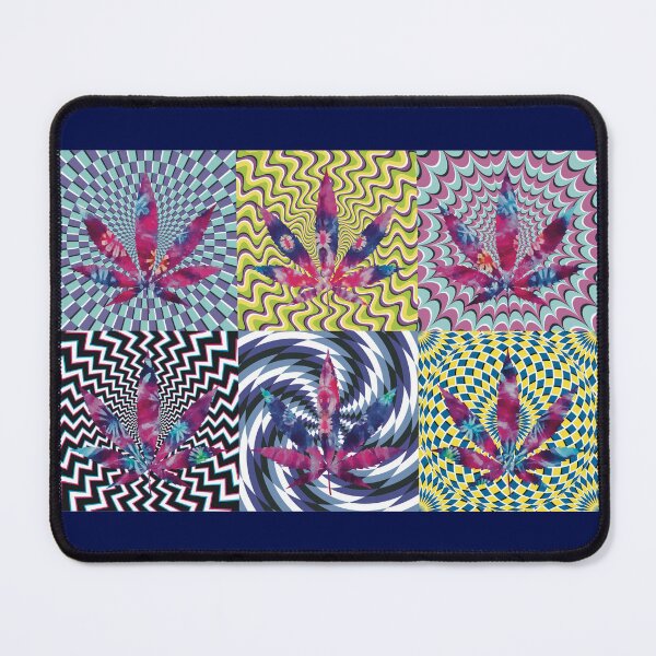 Item preview, Pot Leaf Pop Art with Retro Colorful Psychedelic Spirals with Tie-Dye Pot Leaves designed and sold by YomeHayin.