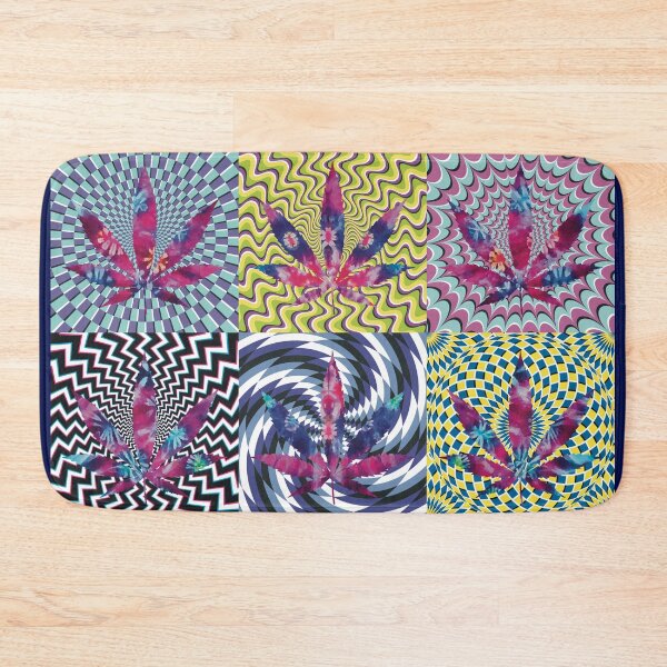 Item preview, Pot Leaf Pop Art with Retro Colorful Psychedelic Spirals with Tie-Dye Pot Leaves designed and sold by YomeHayin.