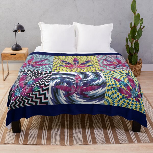 Item preview, Pot Leaf Pop Art with Retro Colorful Psychedelic Spirals with Tie-Dye Pot Leaves designed and sold by YomeHayin.