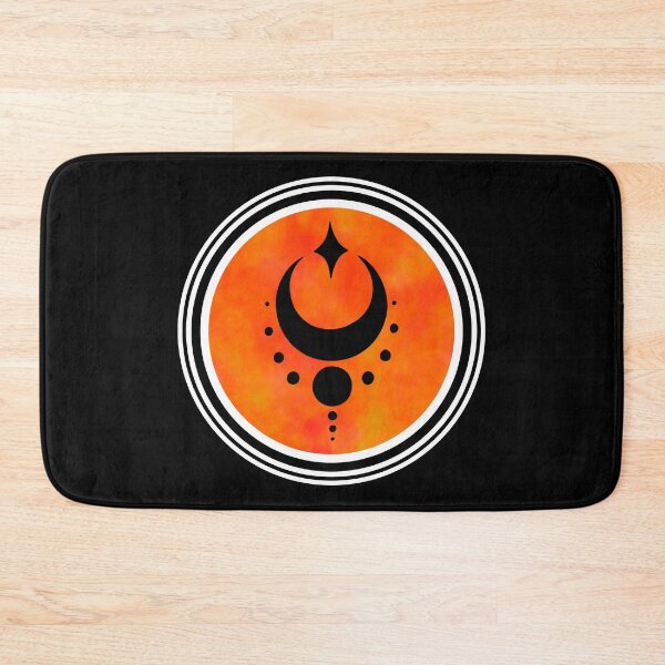Item preview, Orange Esoteric Mystical Moon Symbol designed and sold by OnyxMoonDesigns.