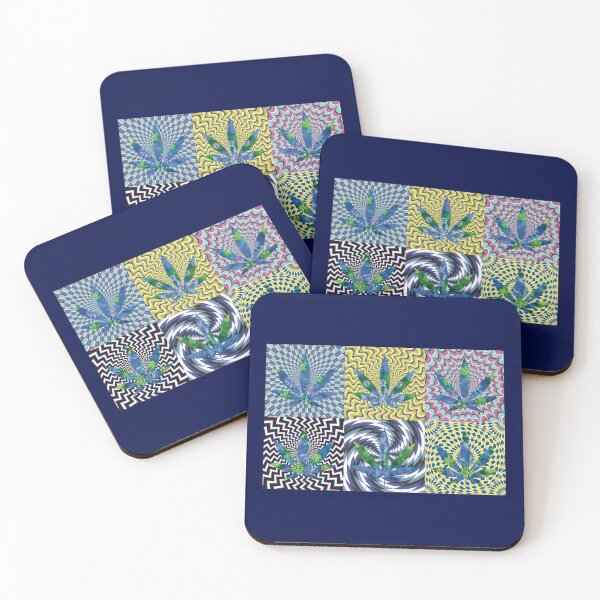 Item preview, Pot Leaf Pop Art with Retro Colorful Psychedelic Spirals with Tie-Dye Pot Leaves designed and sold by YomeHayin.
