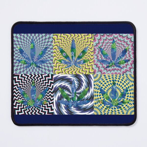 Item preview, Pot Leaf Pop Art with Retro Colorful Psychedelic Spirals with Tie-Dye Pot Leaves designed and sold by YomeHayin.