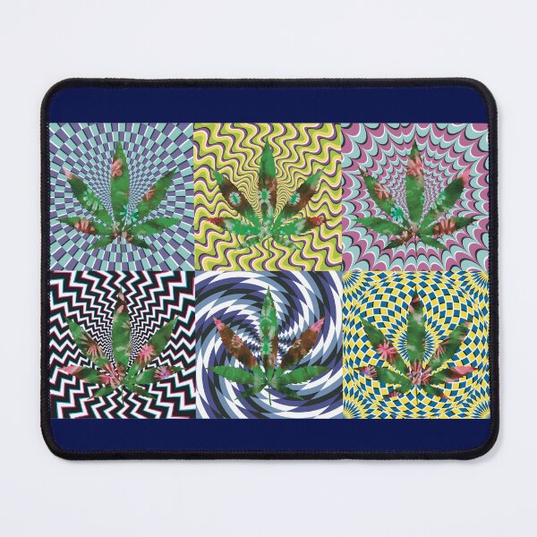 Item preview, Pot Leaf Pop Art with Retro Colorful Psychedelic Spirals with Tie-Dye Pot Leaves designed and sold by YomeHayin.