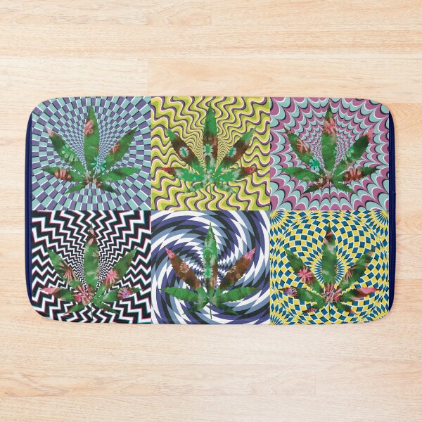 Item preview, Pot Leaf Pop Art with Retro Colorful Psychedelic Spirals with Tie-Dye Pot Leaves designed and sold by YomeHayin.