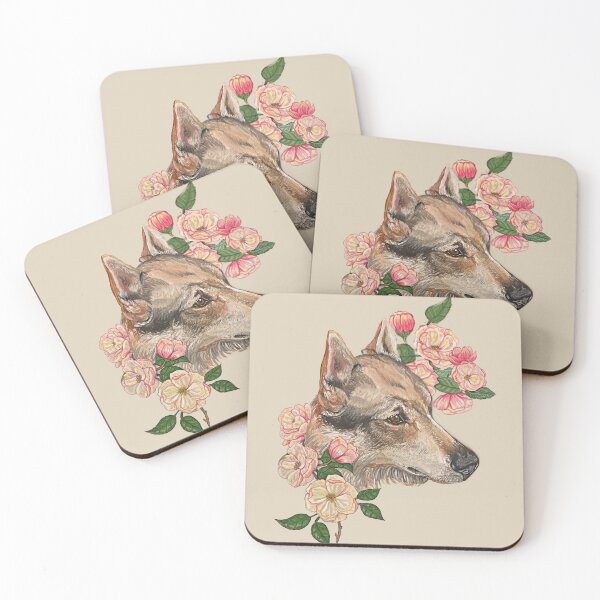 Item preview, Floral wolf designed and sold by Loly artist.