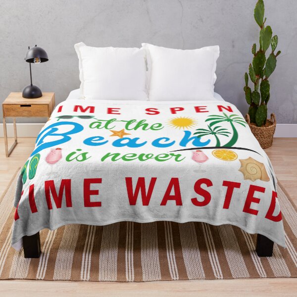 Item preview, Time Spent At The Beach Is Never Time Wasted - Time Spent At The Beach Is Never Time Wasted - Summer vibes designed and sold by mad art.