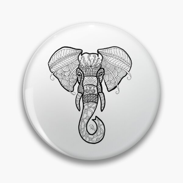 Artikelvorschau, Zentangle-Elefant entworfen und verkauft von notlad97.