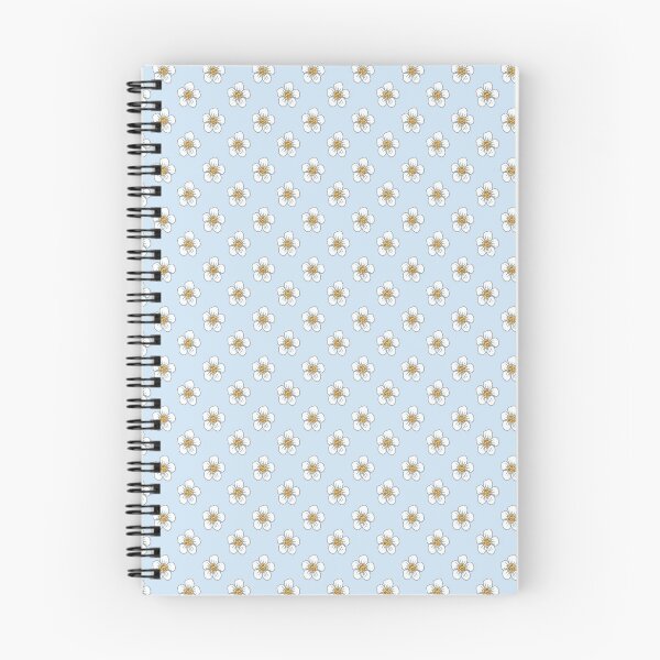 Item preview, White Flowers on a Sky Blue Background designed and sold by Hanna McCown.