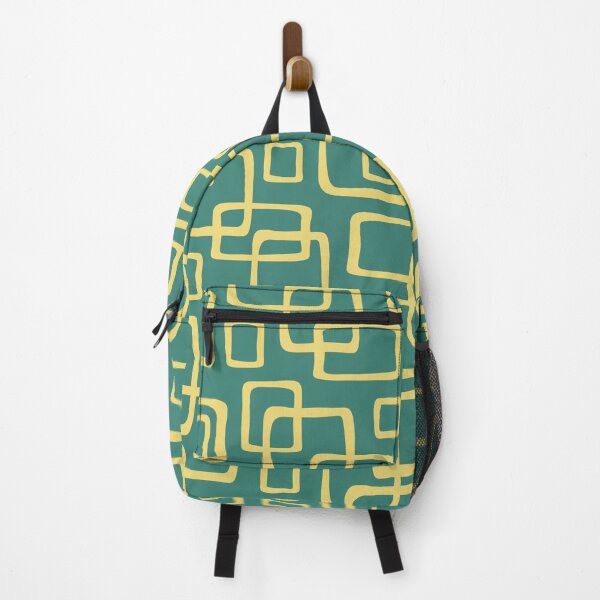 Item preview, Retro Mid Century Modern Geometric Abstract 662 Green and Yellow designed and sold by tonymagnerart.