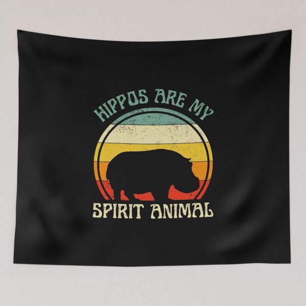 Item preview, Hippos are my spirit animal - vintage retro design  designed and sold by rmpk101.