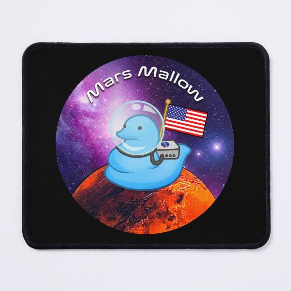 Item preview, Mars Mallow Peeps - Blue Marshmallow Peep Chick on Mars w/ USA Flag designed and sold by Zphal.