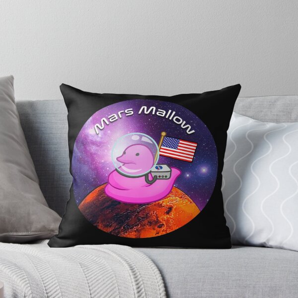 Item preview, Mars Mallow Peeps - Pink Marshmallow Peep Chick on Mars w/ USA Flag designed and sold by Zphal.