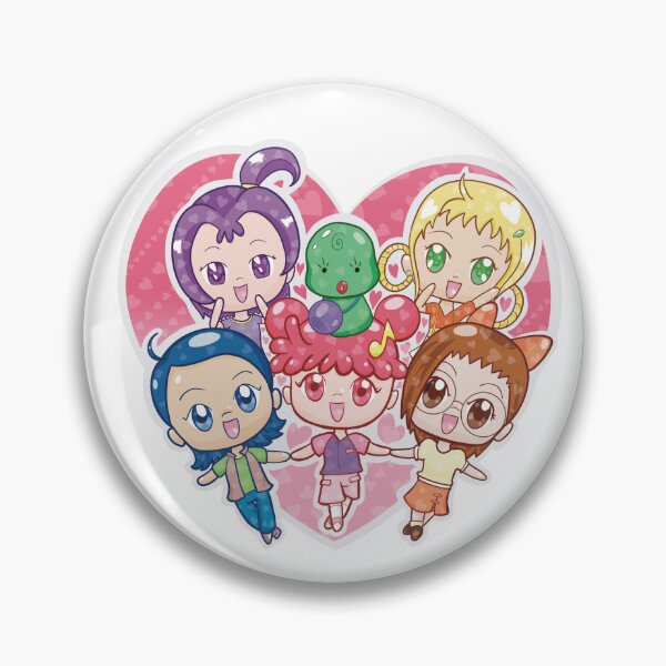 Item preview, Ojamajo Doremi Magical Girl Group Art | Doremi Harukaze Aiko Senoo Momoko Asuka Hadzuki Fujiwara Onpu Segawa Majo Rikka | Kawaii Cute Magical Girls designed and sold by KarliMakesStuff.