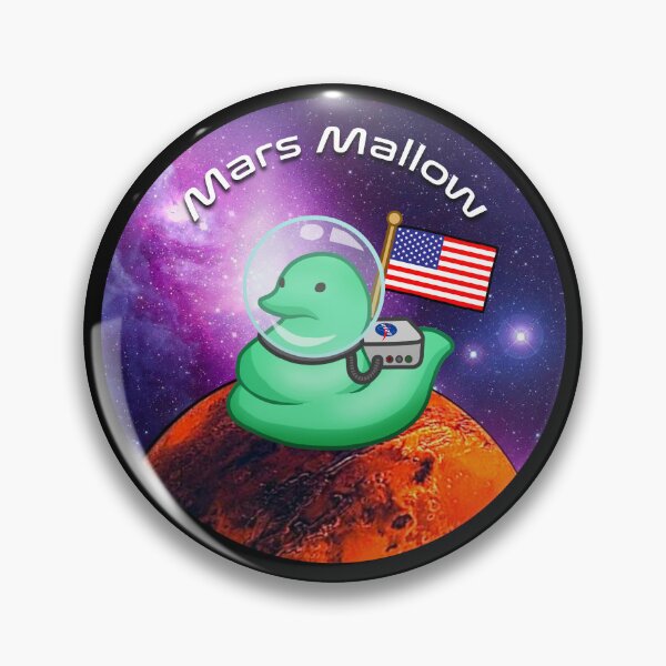 Item preview, Mars Mallow Peeps - Green Marshmallow Peep Chick on Mars w/ USA Flag designed and sold by Zphal.