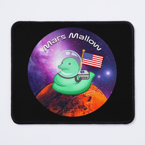 Item preview, Mars Mallow Peeps - Green Marshmallow Peep Chick on Mars w/ USA Flag designed and sold by Zphal.