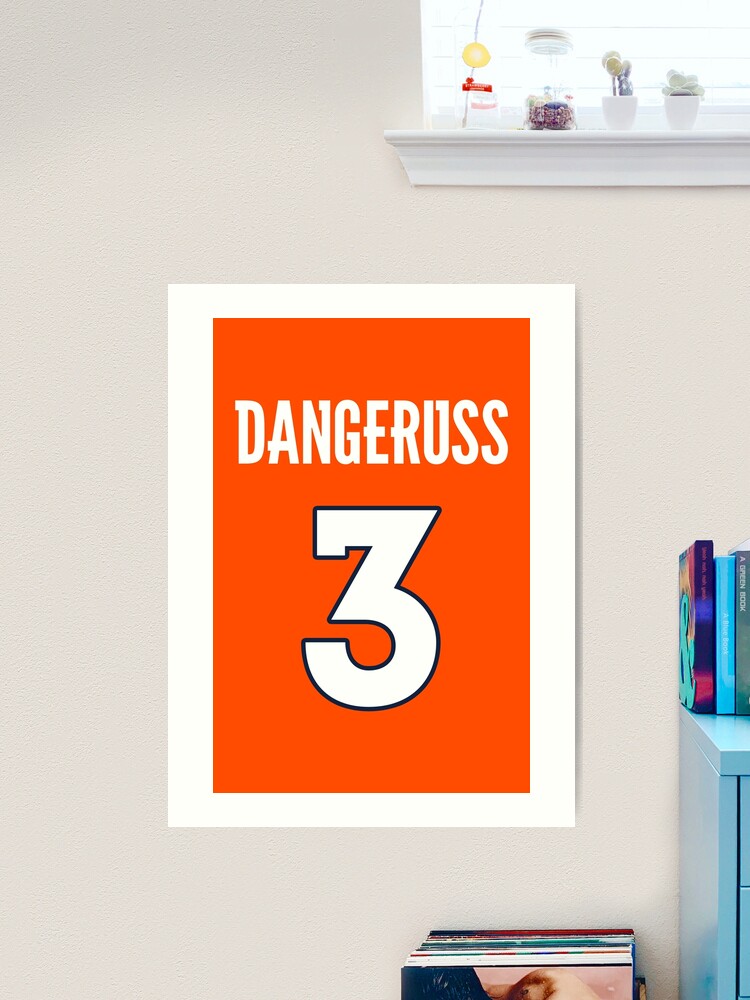 Limited Edition DangeRuss 3 Shirt, Russell Wilson, Denver Broncos #3  Jersey Style T-Shirt, Phone Case, Mug, Wall Tapestry & Mask! Sticker for  Sale