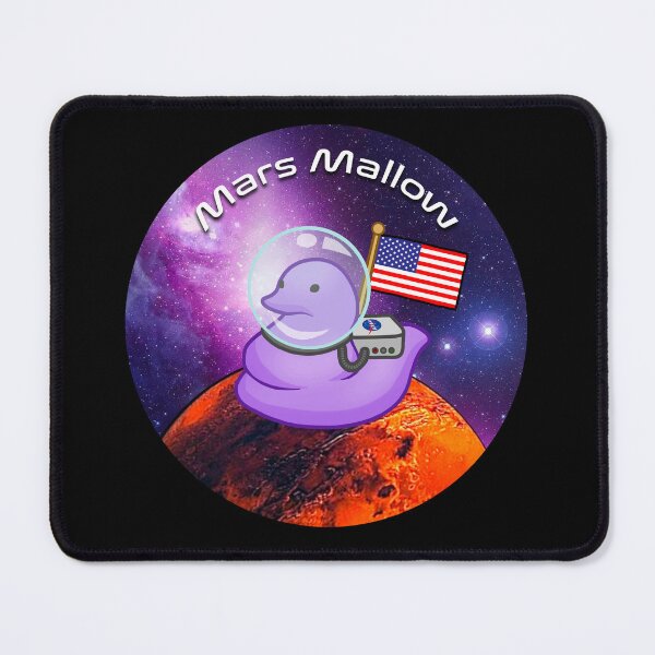 Item preview, Mars Mallow Peeps - Purple Marshmallow Peep Chick on Mars w/ USA Flag designed and sold by Zphal.