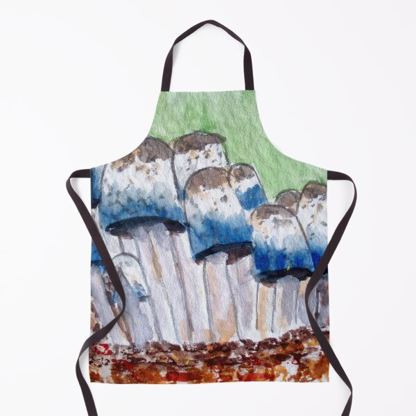 Item preview, Blue tipped mushrooms designed and sold by MoreGoodArt.