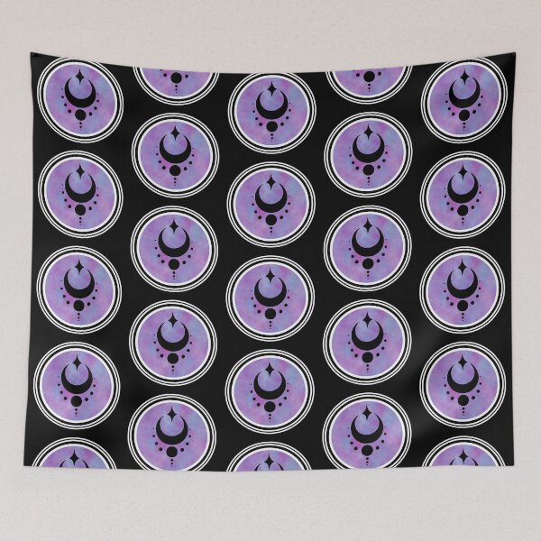 Item preview, Purple Esoteric Mystical Moon Symbol designed and sold by OnyxMoonDesigns.