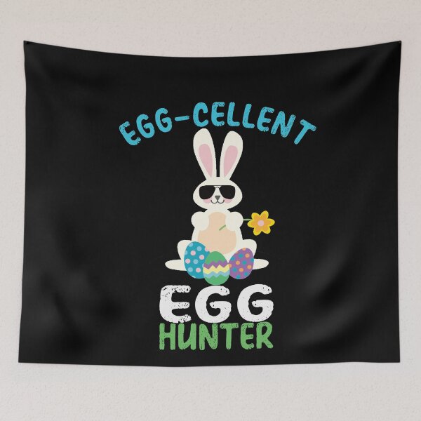Item preview, Egg-cellent Egg Hunter Funny Easter Cute Egg Hunting designed and sold by SharpThreadZ.