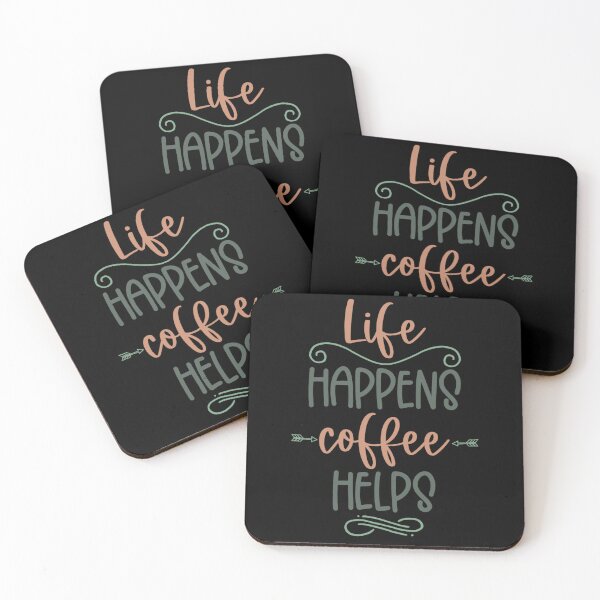 Item preview, Life Happens coffee helps, Cute Take It Away Coffee Designs designed and sold by delikedesign.