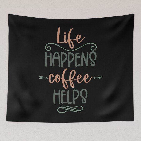 Item preview, Life Happens coffee helps, Cute Take It Away Coffee Designs designed and sold by delikedesign.