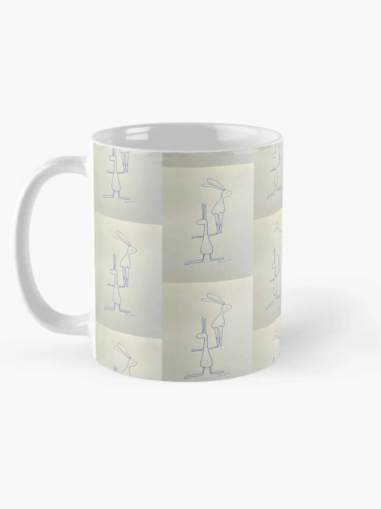 Thumbnail 5 of 6, Coffee Mug, April "Rabbit Rabbit" designed and sold by Tsark Art.