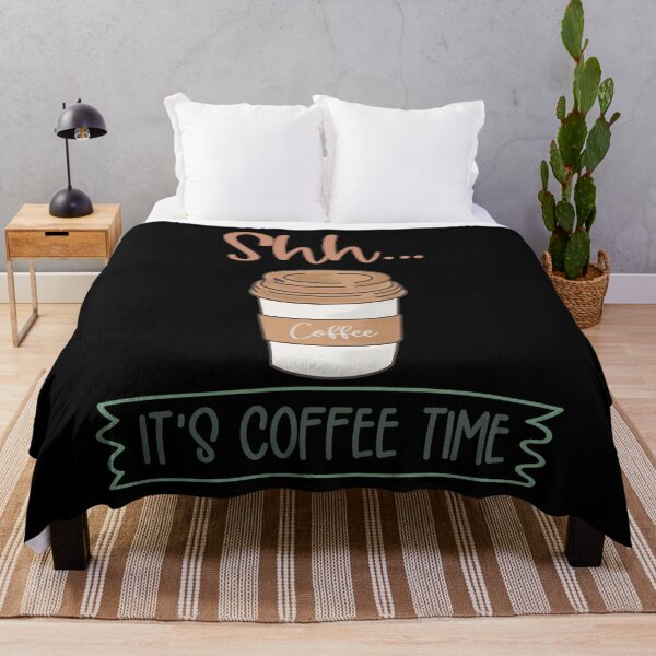 Item preview, Shh It's Coffee Time, Cute Take It Away Coffee Designs designed and sold by delikedesign.
