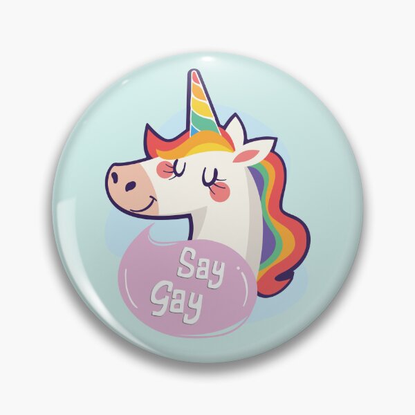 Item preview, Say Gay Rainbow Unicorn designed and sold by Trinket-Trickster.