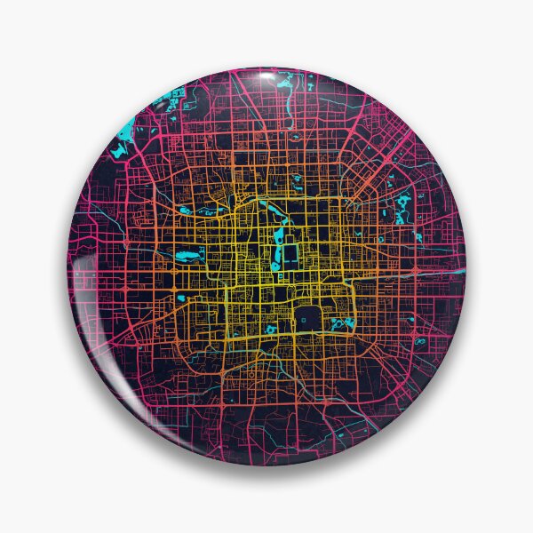 Item preview, Beijing City Map of China - Neon designed and sold by deMAP.