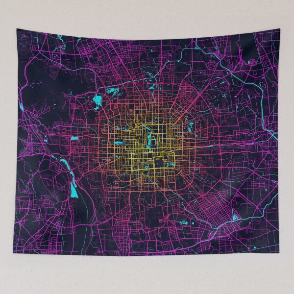 Item preview, Beijing City Map of China - Neon designed and sold by deMAP.