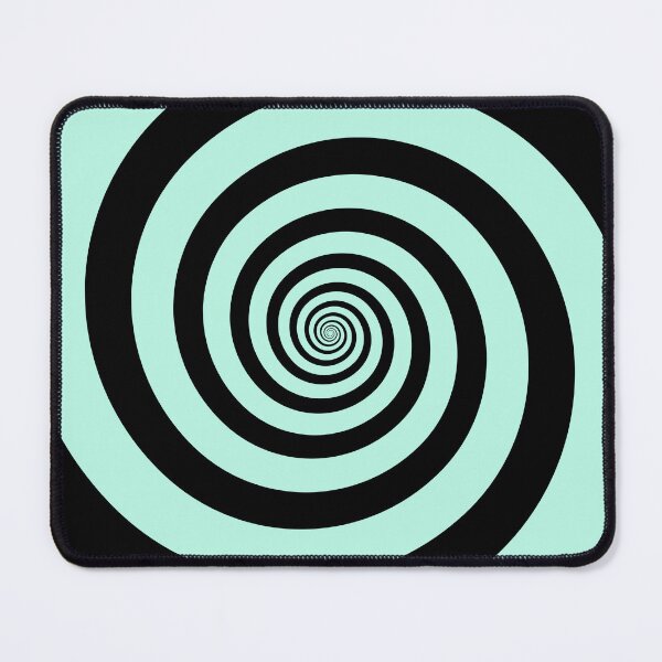 Item preview, Hypnotic Black and Seafoam Green Swirl designed and sold by Sparkle-Moth.