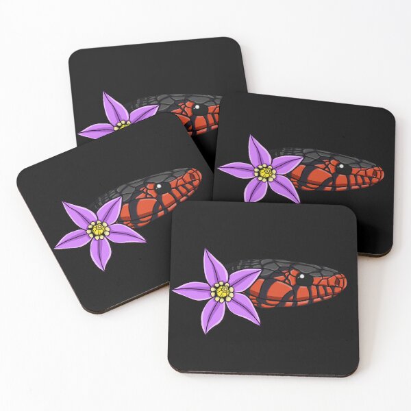 Item preview, Eastern Indigo Snake Bittersweet Nightshade Flower Print designed and sold by Creatures of Nightshade.